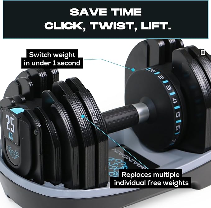25kg Adjustable Dumbbell (Pair) - 1kg-2kg increment