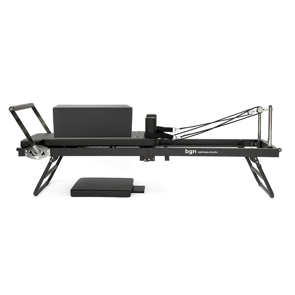 Foldable Reformer Pilates Machine - Midnight Black / Cloud Grey